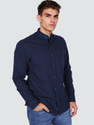 LEE Men Solid Casual Blue Shirt