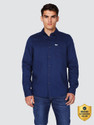 LEE Men Solid Casual Dark Blue Shirt
