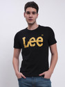 LEE Solid Men Crew Neck Black T-Shirt