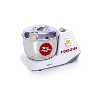 lee star automatic electric atta kneader dough mixer machine atta kneader machine with 3l stainless steel bowl 650w - white le-837