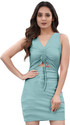 LEE TEX Women Bodycon Light Blue Knee Length Dress