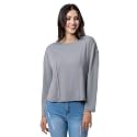 Lee Women's Crew Neck Cropped Waffle Knit Pullover Top