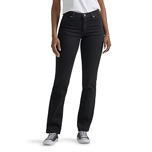 Lee Womens Petite Relaxed Fit Straight Leg