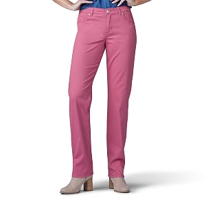 Lee Womens Petite Relaxed Fit Straight Leg