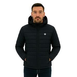 Leebonee Mens Solid Quilted Puffer Jacket with