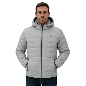 Leebonee Mens Solid Quilted Puffer Jacket with