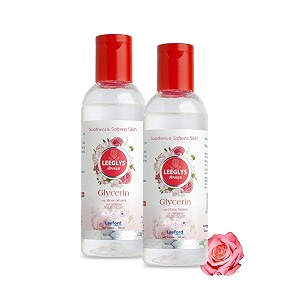 leeford leeglys glycerin with rose water for dry chapped damaged skin amp diaper rashes  soothes softens amp locks in moisture  multipurpose skin protectant 60ml pack of 2