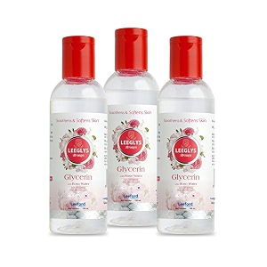 leeford leeglys glycerin with rose water for dry chapped damaged skin amp diaper rashes  soothes softens amp locks in moisture  multipurpose skin protectant 100ml pack of 3