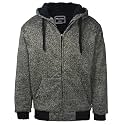 LeeHanTon Heavyweight Hoodies for Men Jackets Comfy Sherpa Lined Zip Up Hoodie Coats with Pockets Outerwear