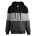 LeeHanTon Heavyweight Hoodies for Men Jackets Comfy Sherpa Lined Zip Up Hoodie Coats with Pockets Outerwear