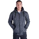 LeeHanTon Heavyweight Hoodies for Men Jackets Comfy Sherpa Lined Zip Up Hoodie Coats with Pockets Outerwear