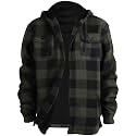 LeeHanTon Mens Flannel Jacket Heavyweight Sherpa Fleece Jackets Outdoor Hiking Casual Soft Warm Coat with Pockets