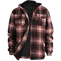 LeeHanTon Mens Flannel Jacket Heavyweight Sherpa Fleece Jackets Outdoor Hiking Casual Soft Warm Coat with Pockets