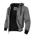 LeeHanTon Sherpa Lined Hoodies for Men Heavyweight Full Zip Up Sweatshirt Thick Fleece Winter Warm Work Jackets Plus Size