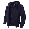LeeHanTon Sherpa Lined Hoodies for Men Heavyweight Full Zip Up Sweatshirt Thick Fleece Winter Warm Work Jackets Plus Size