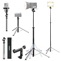 LEEKAI LK58 82'' Auto Open Light Stand Tripod w/ 360° Ball Head&amp;Phone Mount