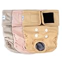 Leekalos Reusable Washable Dog Diapers Female (3 Pack) - Highly Absorbent Doggie Diapers - Size Adjustable Puppy Diapers for Dog Period Panties (Small)