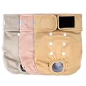 Leekalos Reusable Washable Dog Diapers Female (3 Pack) - Highly Absorbent Doggie Diapers - Size Adjustable Puppy Diapers for Dog Period Panties (Medium)