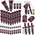 Leelosp 24 Sets 120 Pcs Breast Cancer Hand Cream Lip Balm, Pink Ribbon Hope