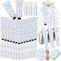 Leelosp 24 Sets Blue Safari Toile Hand Cream Lip Balm Baby Shower Favors