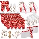 Leelosp 24 Sets Christmas Peppermint Hand Cream Lip Balm Gifts Bulk, Candy