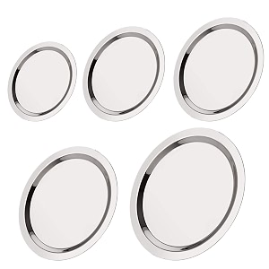 leelu stainless steel heavy gauge lid set - round steel lidscibatopechibha cover  mucalamutamuti  set of 5pc-175cm185cm20cm21cm23cm