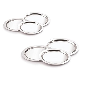 leelu stainless steel heavy gauge lid set - round steel lidscibatopechibha cover  mucalamutamuti  set of 6pc-135cm145cm155cm175cm185cm20cm