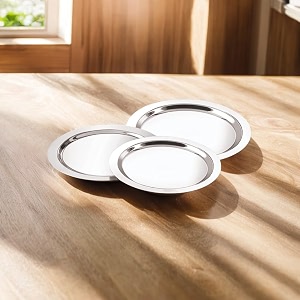 leelu stainless steel heavy gauge lid set - round steel lidscibatopechibha cover  mucalamutamuti  set of 3pc-135cm145cm155cm