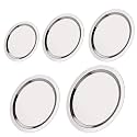 LEELU® Stainless Steel Heavy Gauge Lid Set - Round Steel Lids/Ciba/Tope/Chibha cover | Mucala/Muta/Muti | Set of (5PC-17.5cm,18.5cm,20cm,21cm,23cm)