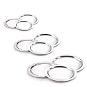 LEELU® Stainless Steel Heavy Gauge Lid Set - Round Steel Lids/Ciba/Tope/Chibha cover | Mucala/Muta/Muti | Set of (9PC-13.5c,14.5c,15.5c,17.5c,18.5c,20c,21c,23c,25c)