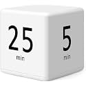 Cube Timer, Time, Kitchen Timer Kids Timer for ADHD Productivity Workout Flip Timer Classroom for StudyTime Countdown Management Settings 5/15 / 25/45 Minutes - White