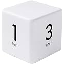 Cube Timer, Time, Kitchen Timer Kids Timer for ADHD Productivity Workout Flip Timer Classroom for StudyTime Countdown Management Settings 1/3 / 5/10 Minutes - White
