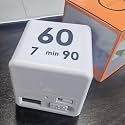 Cube Timer, Time, Kitchen Timer Kids Timer for ADHD Productivity Workout Flip Timer Classroom for StudyTime Countdown Management Settings 1/3/5/7/15/20/25/30/35/45/60/90 Minutes - White