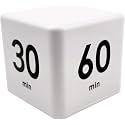 Cube Timer, Time, Kitchen Timer Kids Timer for ADHD Productivity Workout Flip Timer Classroom for StudyTime Countdown Management Settings 15/20 / 30/60 Minutes - White