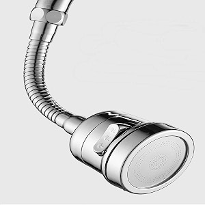 movable kitchen tap head 360 rotatable anti-splash faucet nozzle head with hose - best tap booster and water saving kitchen sink faucet sprayer head replacement long style