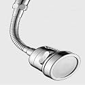 Movable Kitchen Tap Head, 360° Rotatable Anti-Splash Faucet Nozzle Head with Hose - Best Tap Booster and Water Saving Kitchen Sink Faucet Sprayer Head Replacement (Long Style)