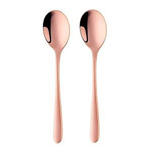 rose gold soup spoons stainless steel round spoons with rose gold titanium plating rose gold dinner spoon table spoon spoons silverware dishwasher safe set of 2