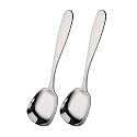 Stainless Steel Dessert Spoons, Square Head Spoons, Ice Cream Spoons, Stirring Spoon, Table Spoons, Dinner Spoons, Rice Spoons, Flat Square Spoon for Tea, Dessert, Sugar (Pack of 2, Small)