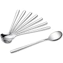 Stainless Steel Long Handle Spoon Iced Tea Spoon, Coffee Spoon, Ice Cream Spoon, Cocktail Stirring Spoons for Milks Tea Mixing Cocktail Stirring Coffee Milkshake Cold Drink (Pack of 6)