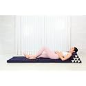 Leewadee 4-Fold Mat with Triangle Cushion – Firm TV Pillow, Foldable Mattress with Cushion Made of Eco-Friendly Kapok, 89 x 20 inches, Blue