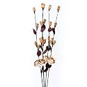 Leewadee Decorative Flowers – Colored Flower Stems for Vases, Loose and Dried Branches with Flowers for Decoration, 34 inches, Ecru