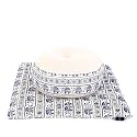 Leewadee Meditation Cushion Set – 1 Small Zafu Yoga Pillow and 1 Small Roll-Up Zabuton Mat Filled with Kapok
