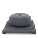 Leewadee Meditation Cushion Set – 1 Small Zafu Yoga Pillow and 1 Small Roll-Up Zabuton Mat Filled with Kapok