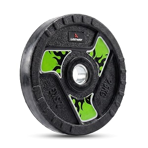 LEEWAY Rubber Weight Plates for Home Gym