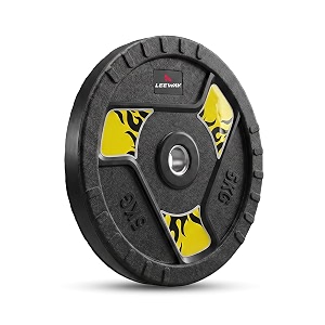 LEEWAY Rubber Weight Plates for Home Gym