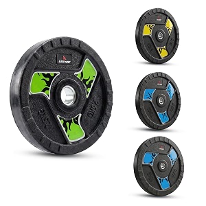 LEEWAY Rubber Weight Plates for Home Gym