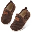 Lefflow Toddler Slippers Boys Girls House Shoes Slip on Baby Sock Shoes Lightweight Outdoor Walking Shoes
