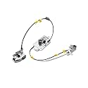 Left Driver Side Rear Door Upper and Lower Latch &amp; Cable, Compatible with 2004-2008 Ford F-150 Extended Cab, Replaces 8L3Z-18264A01-B, 6L3Z-18264A01-B