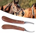 Left and Right Handed Hoof Knives with Wooden Handle 2Pack Farrier Hoof Trimming Knife Set of Horses Cow Donkey