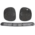 Left Right Speaker Grille Set & Dash Defrost Vent Cover for Panel, Compatible with Chevy S10 for GMC Jimmy Sonoma/for Oldsmobile Bravada/Blazer 1998-2005, 3PCS 15046436 15046442 15046441